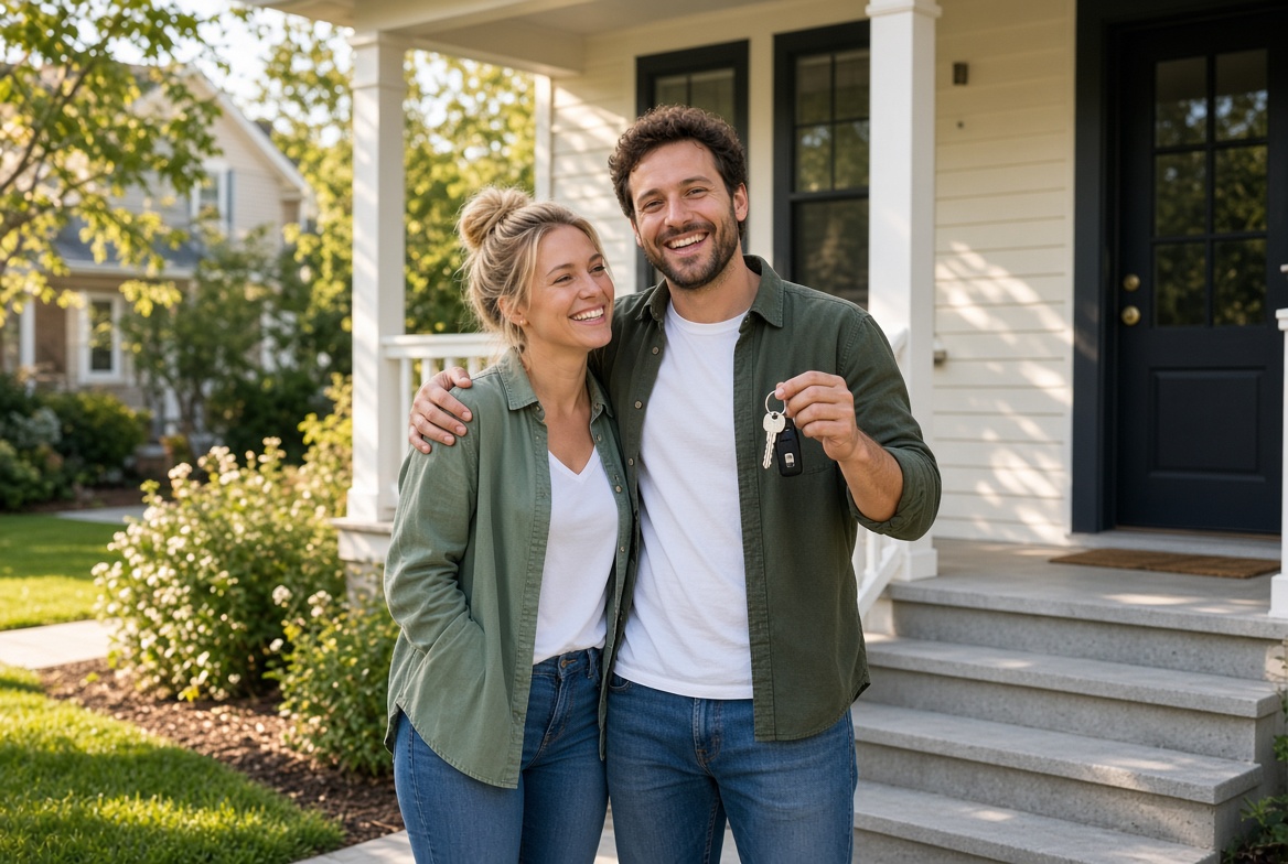 Homeowners with keys